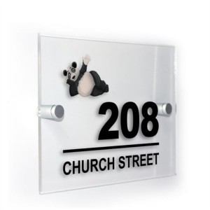Plaques de route personnalisées en forme de numéro en forme de maison personnalisée Plaque de porte en acrylique