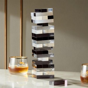 custom puzzl tic tac toe kilalao kianja filalaovana board giant automati classic diy building blocks acrylic stacking game sets