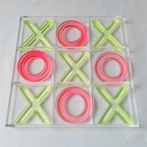 Set da gioco in acrilico colorato personalizzato da tavolo da gioco Tic Tac Toe