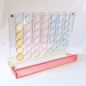 Bordi i lojës Acrylic Connect Four Set me ngjyra të personalizuara Acrylic Lucite