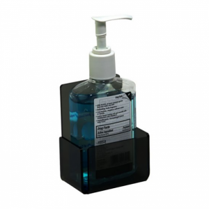 Plexiglass na-acha ọcha atụkwasịrị mgbidi Ngosipụta ihe njide ihe njide aka acrylic Hand Sanitizer