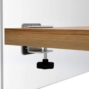 Privacy Skillevæg Frosted Acryl Clamp-on Desk Divider Privacy Desk Mounted Cubicle Panel
