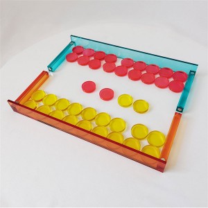 Acrylic Connect 4 In A Row Game Dengan Carrying Case Dan Koin