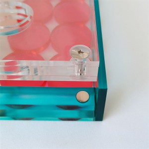 Acrylic Connect 4 In A Row Game na May Carrying Case At Coins
