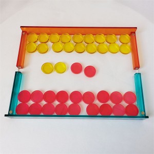 Acrylic Connect 4 In A Row Game Dengan Carrying Case Dan Koin