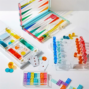 مجموعه بازی پوکر اکریلیک رنگارنگ تخته لوکس سفارشی کارخانه