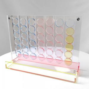 Placă de joc Acrylic Connect Four Set Culoare personalizată Acrylic Lucite