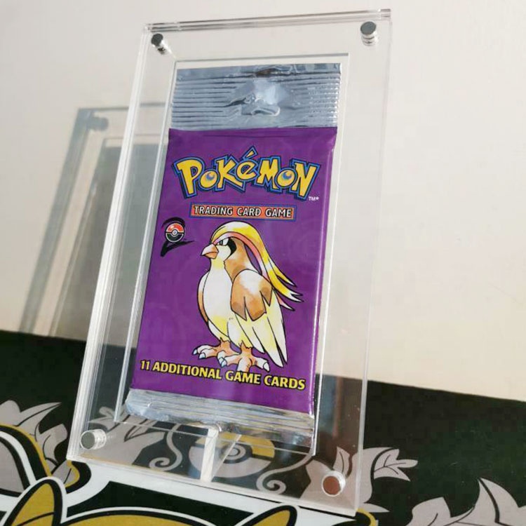 1x Pokémon TCG Akriel Magnetiese Vertoonraam Booster Pack Lucite Desktop Frame Vrystaande