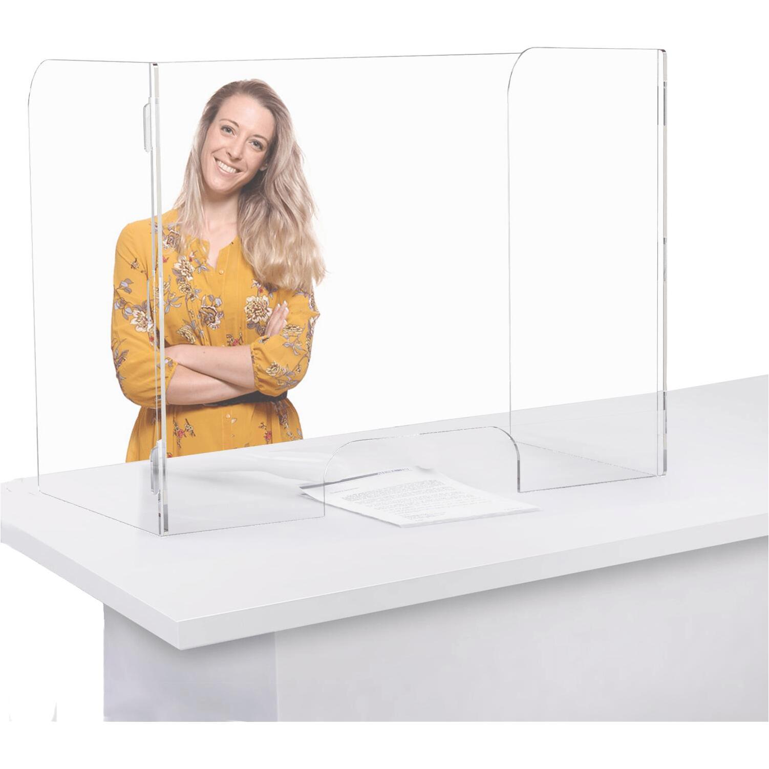 Klar akryl bordplader til bordplader skilleskærmstativ af nysbeskyttelses-hosteskjold