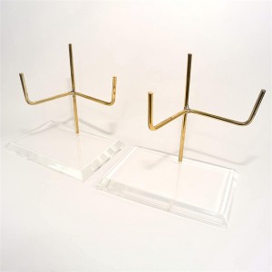 Acrylic Base Stone Stand Museum Display Clear Lucite Mineral Display Stand Easel