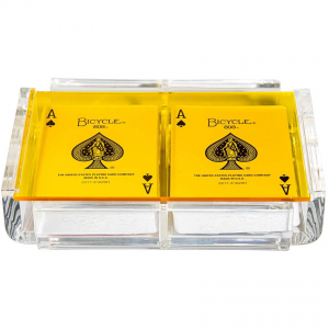 Soporte de baralla de cartas rectangular de acrílico de cor personalizado